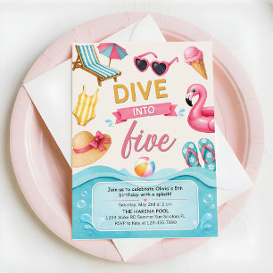 Invitation Plongez dans cinq fêtes d'anniversaire estivales a