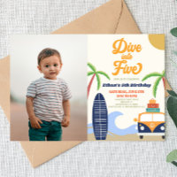 Plongez dans cinq Surfs Board Bleu 5e anniversaire