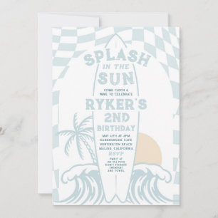 Invitation Plongez Dans Le Surf Moderne Soleil Surf Anniversa