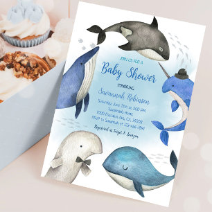 Invitation Plongez dans une baby shower d'aventure sous-marin