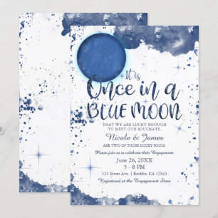 Invitation Pluie de fiançailles aquarelle une fois dans la lu