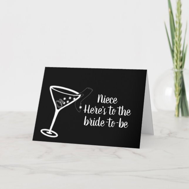 INVITATION ***PLUIE DE MARIAGE*** SOUHAITE À ***NIÈCE*** (Devant)