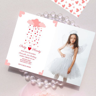 Invitation Pluie du Coeur délice Anniversaire Photo
