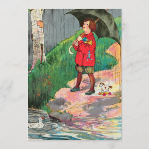 Invitation Pluie, pluie, va-t-en, reviens un autre jour