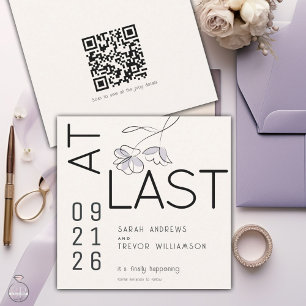 Invitation Plum et buff Floral moderne et amusant