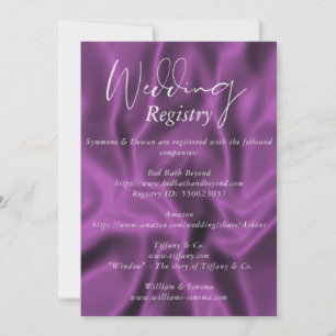 Invitation Plum Wedding Registry