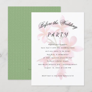 Invitation Plumeria avant l'invitation de la fête de mariage