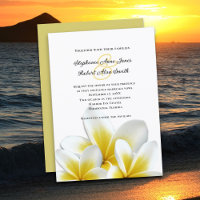 Plumeria hawaïenne jaune Frangipani Mariage