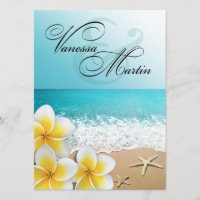 Plumeria Starfish Beach Mariage tropical