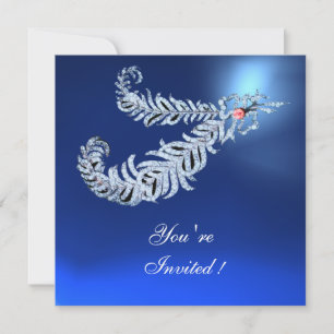 Invitation PLUMES DE DIAMANT, Saphir Bleu