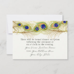 Invitation Plumes de Peacock de Swirl moderne Monogramme Mono