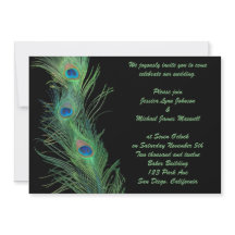 Plumes vertes avec le mariage noir
