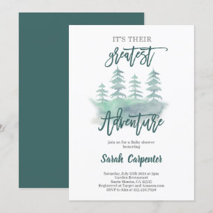 Invitation Plus grand Baby shower d'aventure