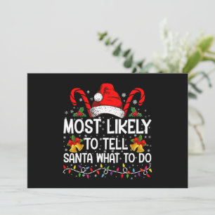 Invitation Plus susceptible de dire à Santa ce qu'il doit fai