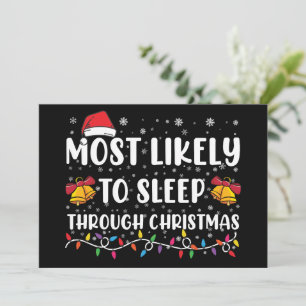 Invitation Plus susceptible de dormir pendant Noël Famille Xm