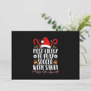 Invitation Plus Susceptible De Jouer Au Football Avec Santa F