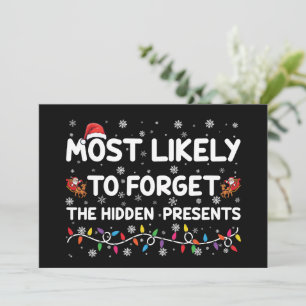 Invitation Plus Susceptible D'Oublier Les Cadeaux Cachés Xmas