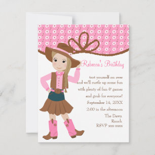 Invitation Plutôt Lil' Cowgirl !
