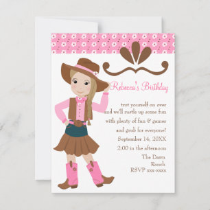Invitation Plutôt Lil' Cowgirl !