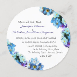Invitation Plutôt Oubliez-Moi Pas Les Fleurs Mariage