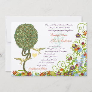 Invitation Poche de forêt enchantée Arbre à conte de fées flo