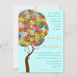 Invitation Poche de forêt enchantée Arbre à conte de fées flo