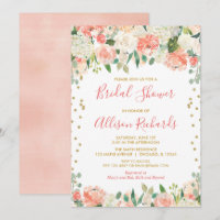 Poche et or parties scintillant fleurie douche nup