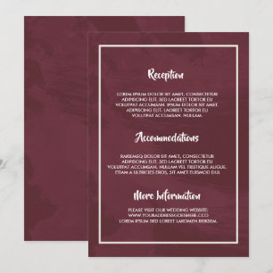 Invitation Pocket de Parties scintillant de Bourgogne et d'or