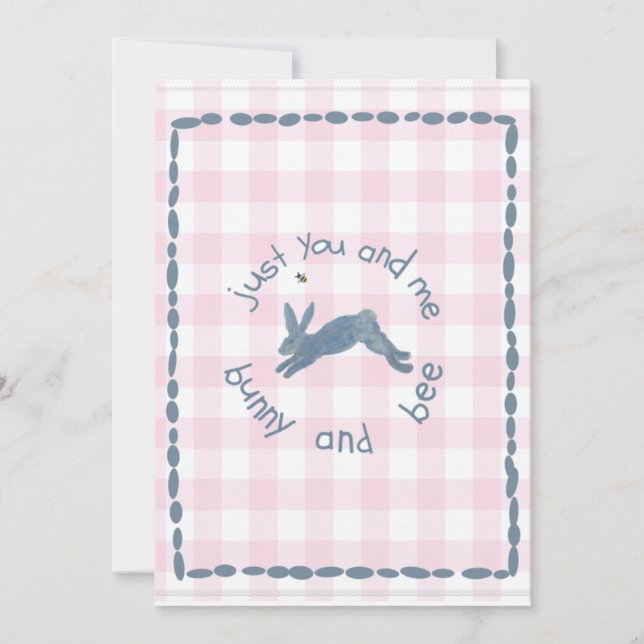 Invitation Poem Bunny Bee Bunnies Bees Baby (Devant)