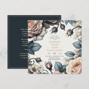 Invitation Poème commémoratif de la fête de la vie des Roses