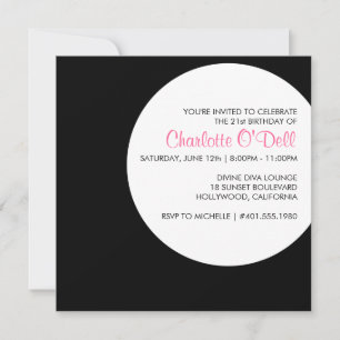 Invitation point de polka moderne de   ; fête d'anniversaire