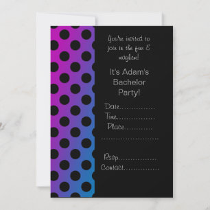 INVITATION POINTE D'INVITATIONS MODERNES DE PARTI BACHELOR
