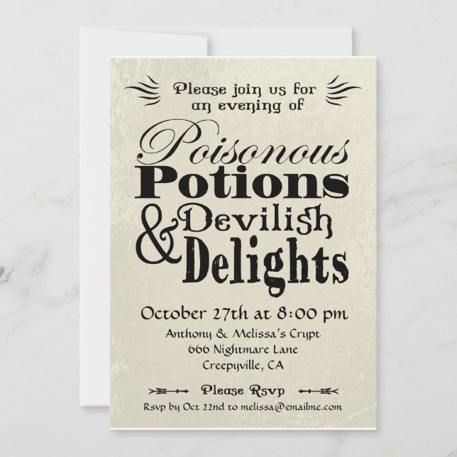 Invitation Pointes poisonnantes (Devant)