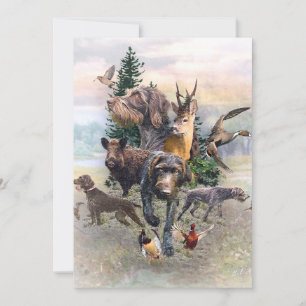 Invitation Pointeur À poils durs allemand