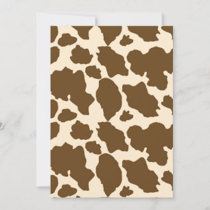 Invitation Points Brown Vache Imprimer Fermier Animaux de fer