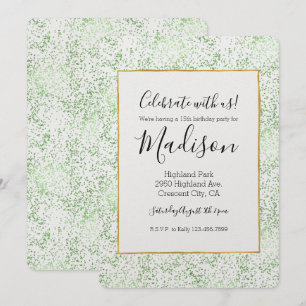 Invitation Points Confetti de menthe