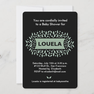 Invitation points et baby shower feuille