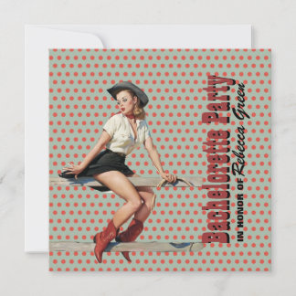 Invitation pois cowgirl western bachelorte