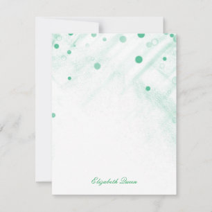 Invitation Pois de Parties scintillant Confetti Vert Invitati