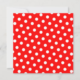 Invitation Pois rouges et blancs