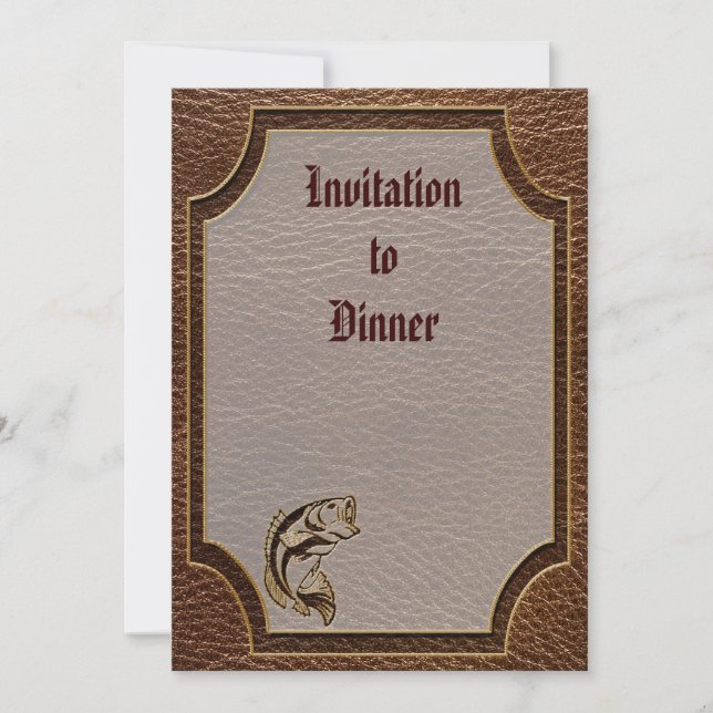 Invitation Poisson en cuir (Devant)