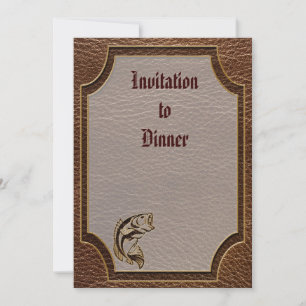 Invitation Poisson en cuir
