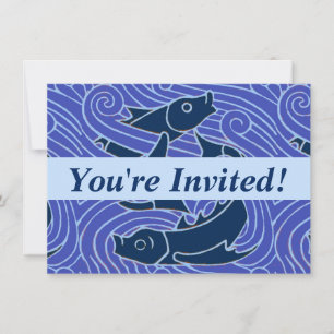 Invitation Poisson Gras Baignade Océan Bleu Pêche