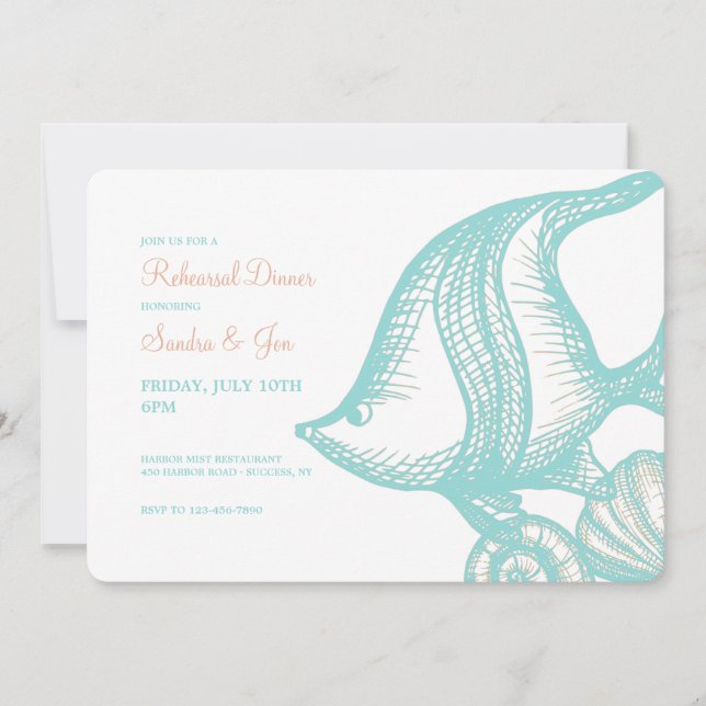 Invitation Poissons et Coquillages (Devant)