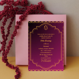 Invitation Poite Janeu Upanayanam Hindu Saint Thread Floral