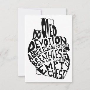 Invitation poitrine vide : coeur anatomique