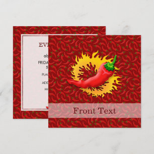 Invitation Poivre avec flamme