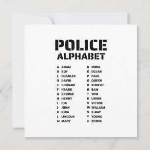 Invitation Police de l'alphabet phonétique