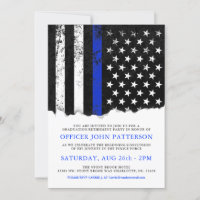 Police Style American Flag Party|Event WHT invitat