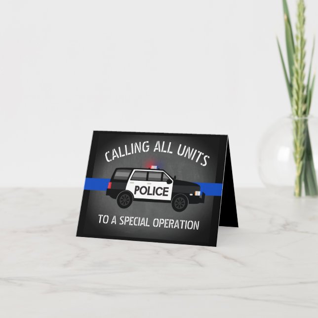 Invitation Police SUV mince Ligne bleue spéciale Op Anniversa (Devant)